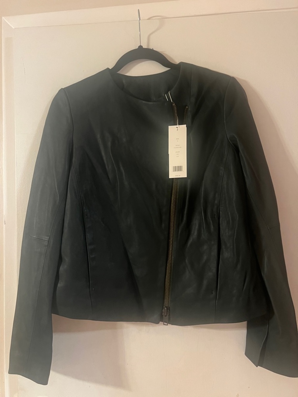 Women’s Vince Leather Asymmetric Zip Jacket